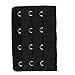 5 Pcs Black 4 Rows Hook and Eye Tape Bra Strap Extender