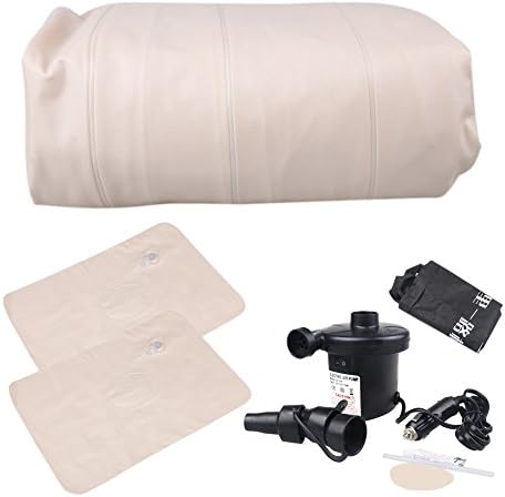Rowonda Self-drive Travel Air Mattress Rest Pillow Inflatable Bed Camping Hiking Car Back Seat Rest Outdoor Beige