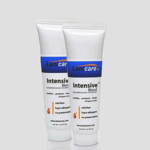 Lanolin Cream Intensive Thick Formula for Eczema, Psoriasis, Irritation, Chafing, &amp; Dry Penis Skin 2 Oz. (Pack of 2)