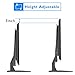 1home Universal Tabletop TV Stand for 22-65 inch LCD LED Plasma Height Adjustable Pedestal Mount Monitor Riser