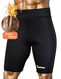 Junlan Men's Weight Loss Sauna Hot Sweat Thermo Shorts Body Shaper Neoprene Athletic Yoga Pants Gym Tummy Fat Burner Slimming
