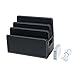 MobileVision Charging Station Black Faux Leather Executive Stand Multi-Device Charging Dock & Desktop Organizer for Smartphones & Tablets INCLUDES 5-USB port Charger
