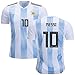 Leo Messi #10 Argentina Adult Soccer Jersey Men's Linoel Home/Away Soccer Jersey & Shorts Foorbal World Cup Premium Gift Kitbag ✮ BONUS GIFT Soccer Backpack (Large, Home Short Sleeve)