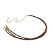 Udobuy®Punk Gothic Three Layer Brown Velvet PU Leather Chain Necklace Stretch Tattoo Choker Elastic Tassel Necklaces