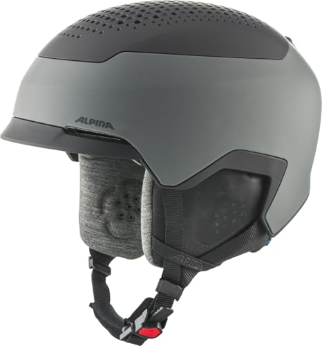 ALPINA Unisex – GEMS Adult Ski Helmet, Midnight Grey Matt Black, 51-55