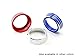 iJDMTOY 2pcs Blue Anodized Aluminum AC Climate Control Turner Ring Covers Compatible with 2016-21 10th Gen Honda Civic