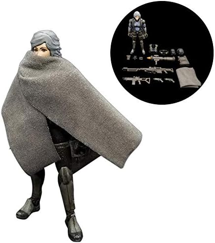 Yamix 1/18 Scale Action Figure Military Model Toys, 4.1 Inch Removable Female Assault Action Figure Collection