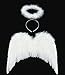 FashionWings (TM Children's Toddler Size White Feather Angel Wings & Headband Halo