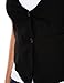 eVogues Plus Size Button Up Sleeveless Stretch Vest Black - 1X