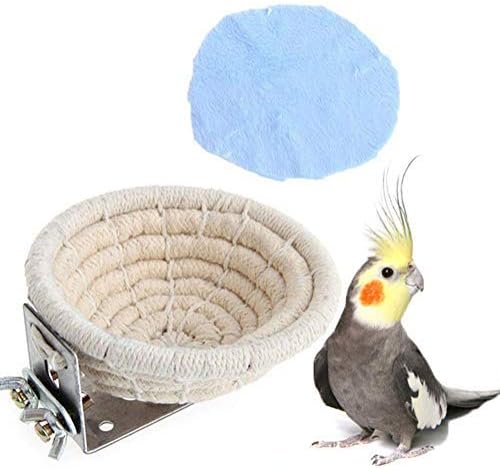 MEISO Cotton Rope Bird Breeding Nest Bed for Budgie Parakeet Cockatiel Parakeet Conure Canary Finch Lovebird and Small Parrot Cage Hatching Nesting Box - Image 4