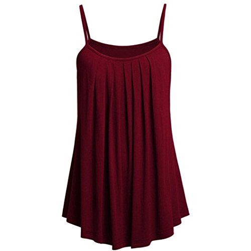 Daystry Plus Size Tank Tops, Lace Sleeveless Summer Women's Tops, Purple 3X