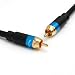 BlueRigger Subwoofer RCA to RCA Audio Cable- Dual Shielded with Gold Plated Connectors (35FT, Black) primary