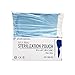 1000 Self Sealing Sterilization Autoclave Pouch, 5.25 Inches x 10 Inches, Paper Blue Film, 5 Boxes of 200 Pouches