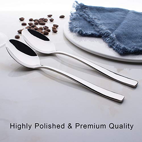 Dinner Spoon Set 12 Piece 18/8 Stainless Steel Silverware Flatware 7.3-inch Table Dessert Spoons Only Service for 12… - Image 3