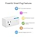 Smart Plug, Tonbux Upgrade Wifi Switch Outlet Mini with Energy Monitoring, Compatible with Alexa Dot & Google Home, No Hub Required, App Control Your Devices Anywhere Anytime (2 Packs)