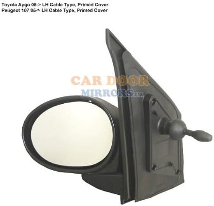 Citroen C1 Complete Mirror Unit-Cable Control-Manual, Primed,LH (Passenger Side),2003 to 2008