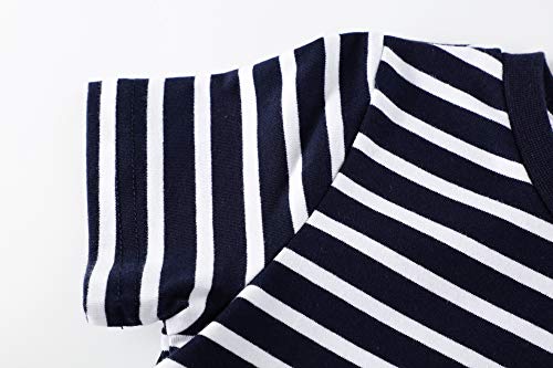 BIBNice Boys Clothes Sets Toddler Outfits Cotton Tee and Shorts Set Stripe 2t