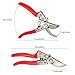 T-MAI SK-5 Bypass Hand Pruners, Pruning Shears, Garden Shears with Spring and Safety Buckle, Garden Clippers for Garden Harvesting Fruits & Vegetables, Tree Trimmers Secateurs (Red)thumb 3