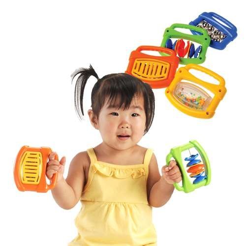 CP Toys 4 pc. Easy-grip Plastic Rhythm Band Instruments for Toddlers