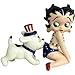 Westland Giftware Betty Boop Magnetic Betty and Pudgy USA Salt and Pepper Shaker Set, 3-3/4-Inch