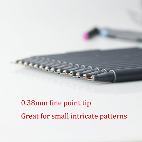 Fineliner Color Pens Set, 0.38mm Fine Tip Pens, Porous Fine Point Makers Drawing Pen, Perfect for Writing in Bullet Journal and Planner, 24 Assorted Colors from ai-natebok