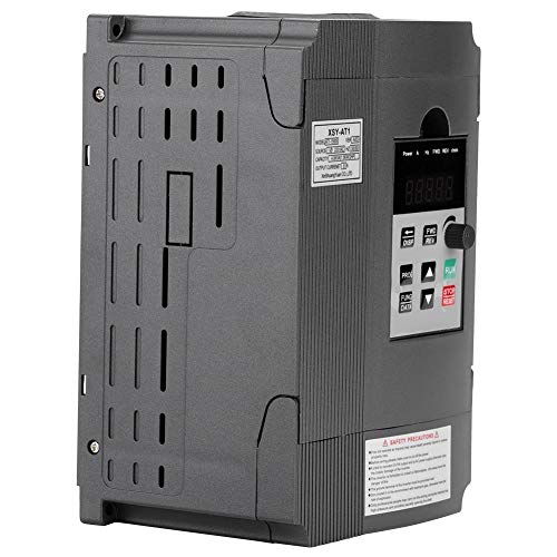 Variable Frequency Drive, Adjustable Single-Phase VFD Speed Inverter Converter Controller for 3-Phase 1.5KW AC Motor 220V