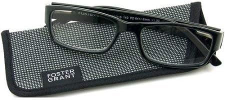 Foster Grant Rocket Men's Carbon Fiber Reading Glasses with Case +1.75