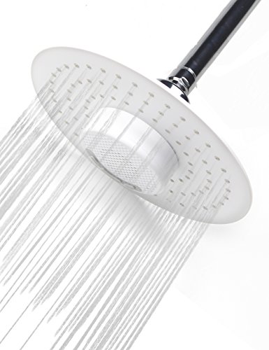 YOO.MEE Music Shower Head with Waterproof Music Speaker for Music or Phone-White-Portable Outdoor Camping Waterproof Shower Speakers