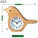 Best-mall Non-Ticking Silent Handmade Wood Alarm Clock Desk Clock,The Morning Bird Style (Beech)