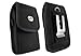 Samsung Rugby 3 A997 Rugby 4 SM-B780A (PLUS SIZE) LARGE OVERSIZE VERTICAL Heavy Duty Rugged Nylon Canvas Protective Carrying Cell Phone Case Pouch with Metal belt Clip Perfect Fits With OTTERBOX SERIES CASE/ LIFEPROOF& WATERPROOF / SHOCKPROOF - BLACK