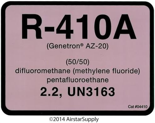 Genetron AZ-20 Refrigerant Labels - Color Coded Refrigerant ID Labels
