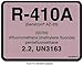 R410a Refrigerant Labels # 04410 Color Coded Refrigerant ID Labels