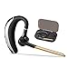 Bluetooth Headset, Wireless Business Bluetooth Earpiece V4.1 Ultralight Earphones in-Ear Earbuds with Mic for Office/Workout/Driving (Gold+Case)