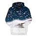 Tungly Unisex 3D Digital Printing Big Size Hoodies with Pockets.