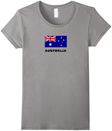 Australia National Flag T-shirt Australian National Flag T-s - Female Medium - Slate