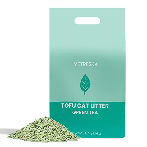 VETRESKA Tofu Cat Litter, Natural EcoFriendly Pretty Kitty Litter