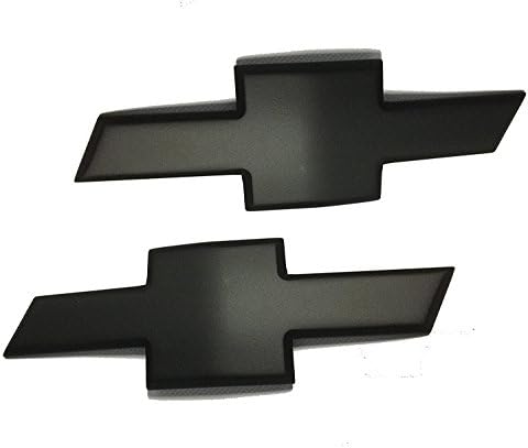 Matte Black Bowtie Emblem Combo Kit 2016-2017 Silverado 1500, 2015-2017 Chevrolet Colorado