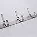 KES SUS 304 Stainless Steel Towel/Coat Hook Rack Rail Shelf with 7 Hooks Robe Hanger Bathroom Storage Organizer Wall Mount, Brushed Finish, AH203H7-2
