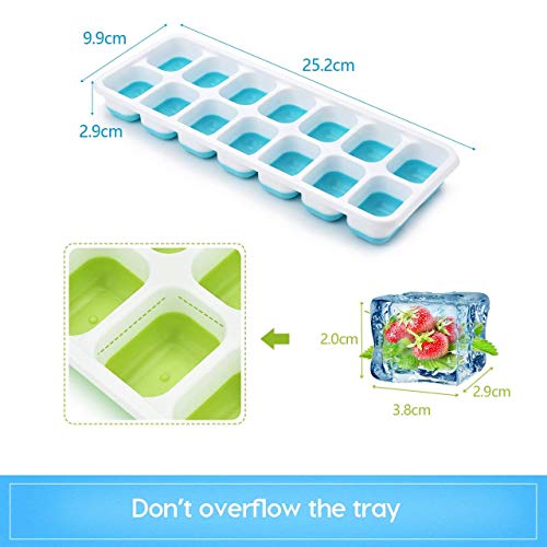 Ice Cube Trays 3 Packs Silicone Ice Cube Trays with Lids Easy Release Ice Trays Flexible BPA Free Stackable Ice Cube Trays