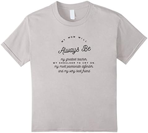 Kids Mother's Day My Mom T-Shirt - Very Best Friend Daughter Son 4 Silver