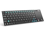 Rii K12BT Ultra Slim Portable Mini Wireless Bluetooth Keyboard with Large Size Touchpad Mouse,Stainless Steel Back Cover for PC,Surface Pro 2,3,Android iOS Tablet PC/Galaxy Tabs,Smart TV Box,Windows
