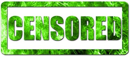 Amazon Com Censored Vinyl Decal Sticker 12 X 5 Green Flames Home Improvement
