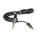 KabelDirekt – (25 feet) 3.5mm Male to 3.5mm Male Stereo Audio Cable Coiled- Pro Series