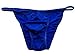 hwojjha Men's Comfortable Silky Bugle Pouch Tanga Briefs Strings Bikini Underwear (blue)