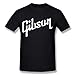 Teelife Men's Gibson Musical Instruments Logo T-shirt Black X-large