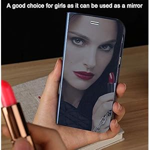 KERUN Cover per Oppo A91, Custodia Luxury Mirror Leather Magnetic Flip Stand Protective Case in Pelle PU Premium Cover a… - immagine 7