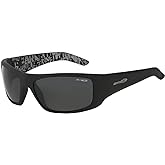 ARNETTE Hot Shot AN4182 Rectangle Sunglasses for Men | In Shiny Black &amp; Rubber Black. Polarized options available. Bonus kit: cleaning spray, cloth, screwdriver &amp; mirror.