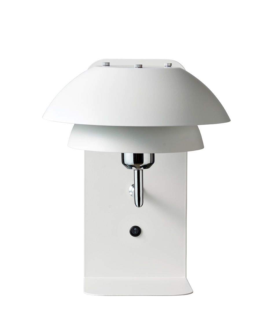 Dyberg Larsen Parma USB Shelf Wall Lamp, Matt White