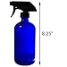 Cobalt Blue Glass 15 Piece Starter Set Kit - Includes 1 -16 oz Trigger Sprayer Bottle, 1 -8 oz Trigger Spray Bottle, 1 -8 oz Lotion Pump Bottle, 2 -4 oz Fine Mist Spray Bottles, 2 -2 oz Fine Mist Spray Bottles, 1 -2 oz Treatment Pump Bottle, 1 -2 oz Dropper Bottle, and 6 -10 ml Roll On Bottles + Labels