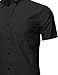 SBW Men's Basic Button-Collar Chambray Short Sleeve Shirt